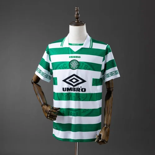 Celtic 1998/99 Home Long Sleeve Retro Jersey – Classic Hoops Edition