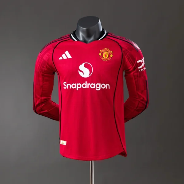 resize,m_lfit,h_800,w_800 Manchester United 25/26 Home Long Sleeve Player Version Jersey