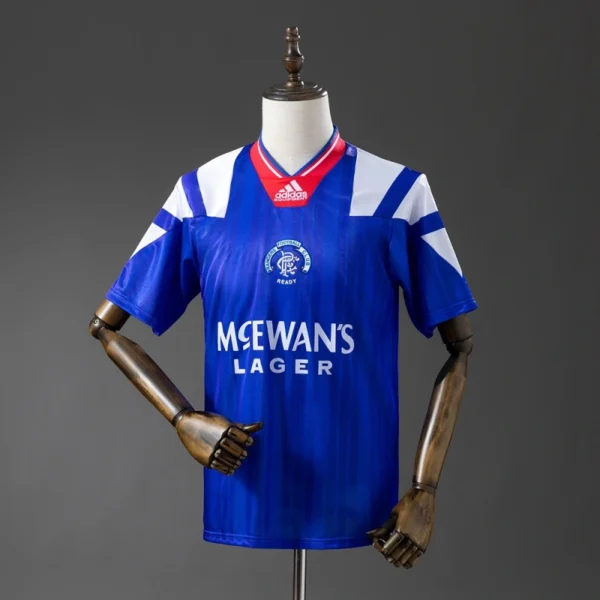 resize,m_lfit,h_800,w_800 Rangers 1992/93 Home Retro Jersey – Blue with Red V-Neck