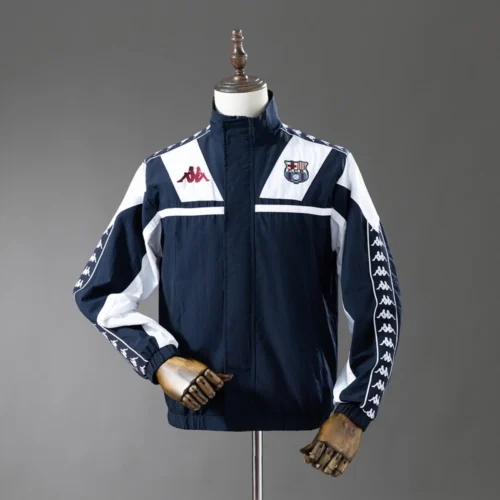 FC Barcelona Retro Windbreaker Jacket – Classic Blaugrana Edition