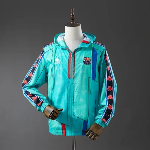 FC Barcelona Retro Windbreaker Jacket