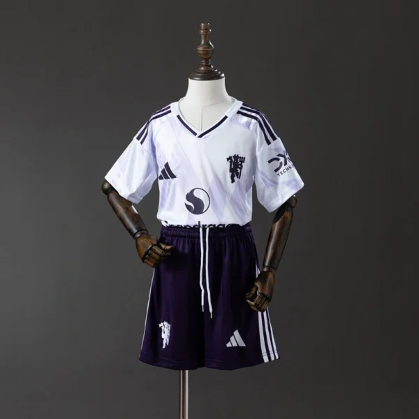 Manchester United 25/26 Away Full Kids Kit Jersey