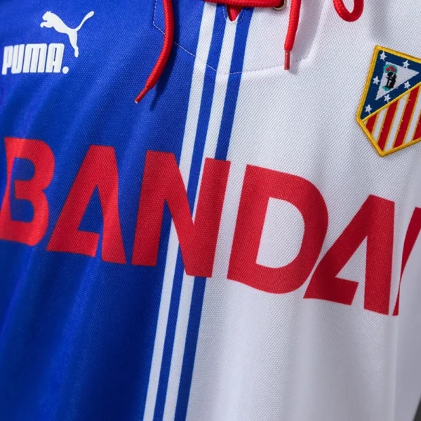 Atlético Madrid 1996/97 Blue & White Retro Kit – Classic Edition