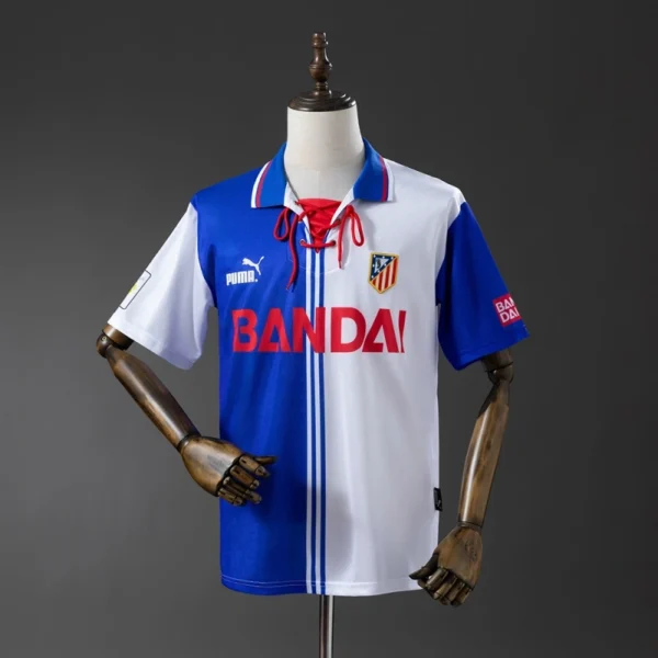 Atlético Madrid 1996/97 Blue & White Retro Kit – Classic Edition