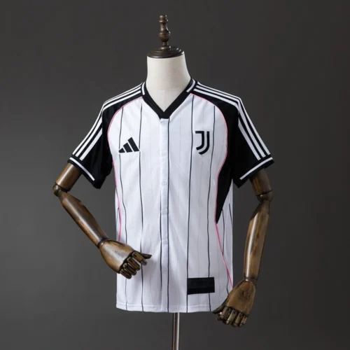 Juventus 25/26 US Pack Full-Button Baseball Jersey White
