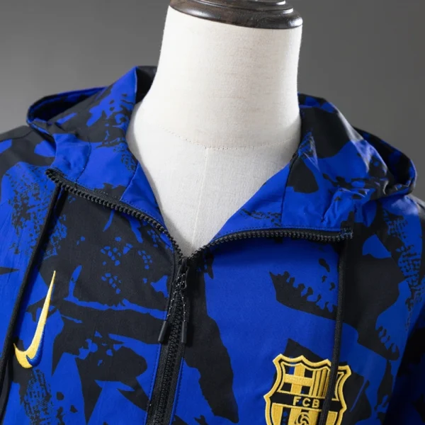 FC Barcelona 2025/26 Blue & Black Windbreaker – Official Anthem Jacket