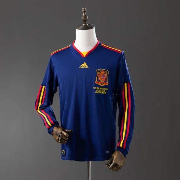 Spain 2010 Home Long Sleeve Retro Jersey