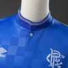 Rangers 1987/88 Home Retro Jersey – Blue Button Collar Classic