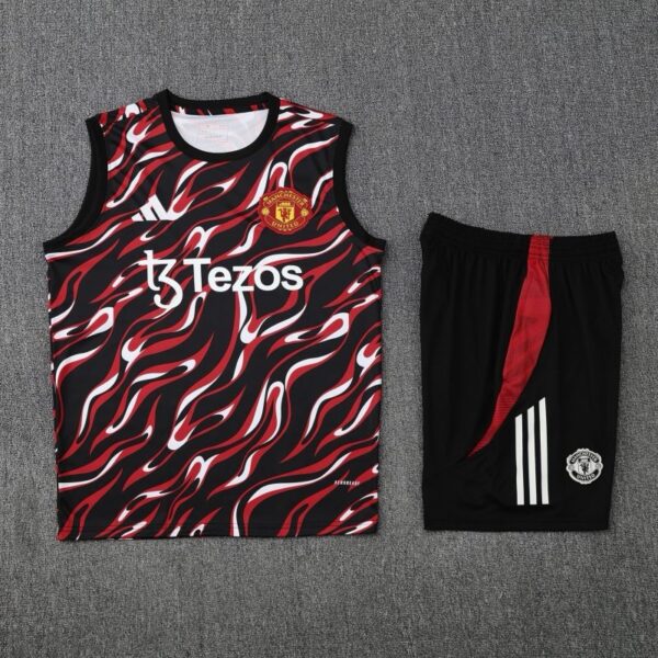 Manchester United 2025/26 Red & Black Training Vest – Official Style Sleeveless Kit