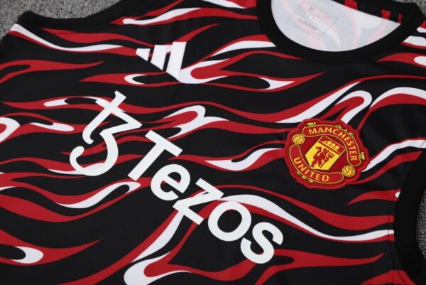 Manchester United 2025/26 Red & Black Training Vest – Official Style Sleeveless Kit