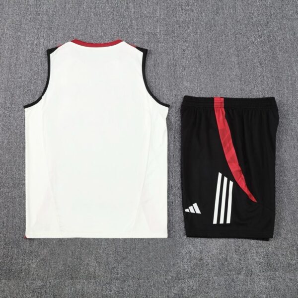 Manchester United 2025/26 White Training Vest – Official Style Sleeveless Kit