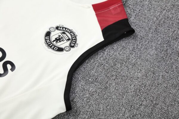 Manchester United 2025/26 White Training Vest – Official Style Sleeveless Kit