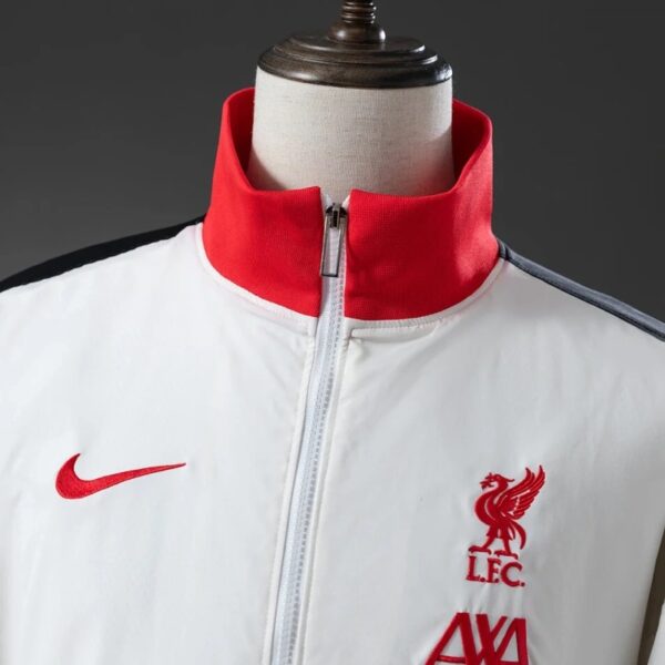 Liverpool 2025/26 Off-White Windbreaker Jacket – Official Style Training Outerwear