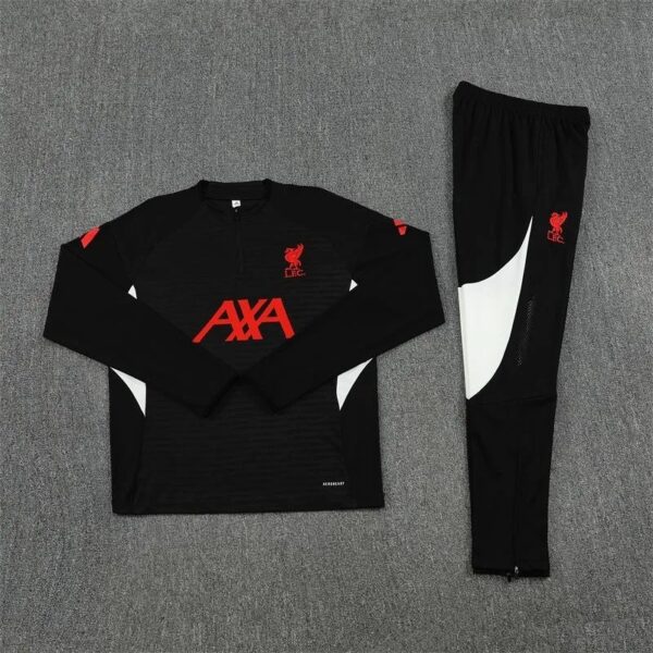 Liverpool 2025/26 Adult & Kids Long Sleeve Black Training Tracksuit – Full Training Set