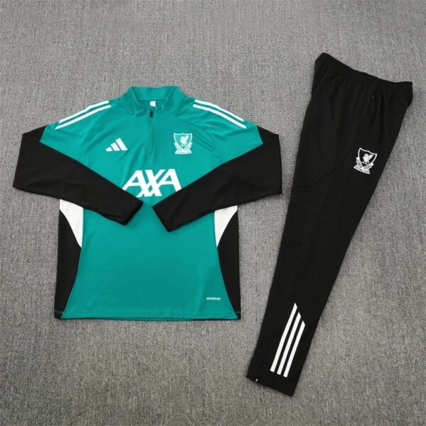 Liverpool 2025/26 Adult & Kids Long Sleeve Green Training Tracksuit – Full Training Set