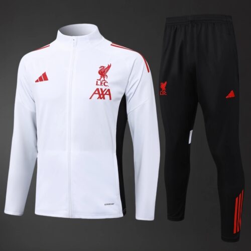 Liverpool 2025/26 Adult & Kids White Training Tracksuit – Full Training Set