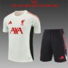Liverpool 2025/26 Short Sleeve White Training Kit – Adult & Kids Set