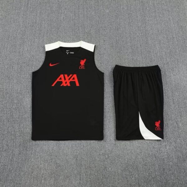Liverpool 25/26 Training Vest Kit Black – Sleeveless Football Training Top