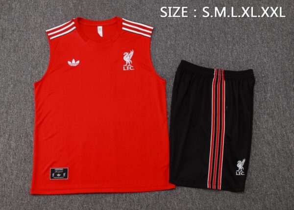 Liverpool 25/26 Training Vest Kit Red – Sleeveless Football Training Top