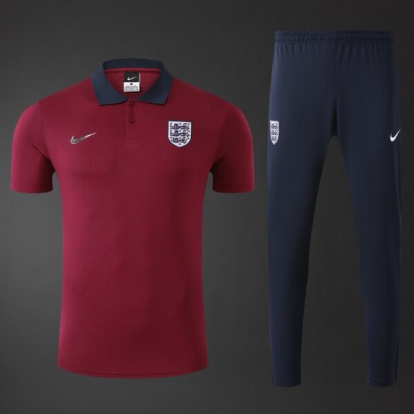 England 2025/26 Polo Short Sleeve Tracksuit – Official Style Training Set
