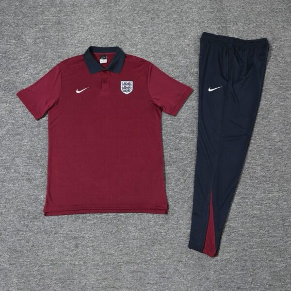England 2025/26 Polo Short Sleeve Tracksuit – Official Style Training Set