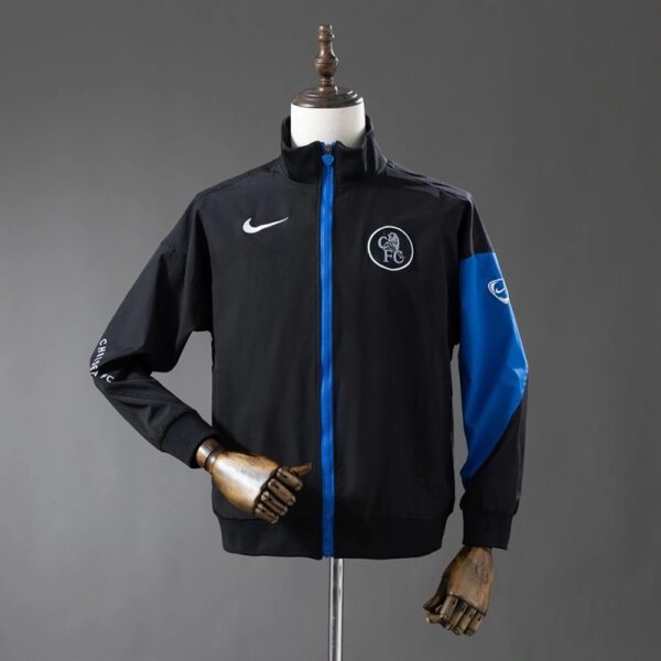 img_1243 Chelsea 2025/26 Black Windbreaker Jacket – Lightweight Training Edition