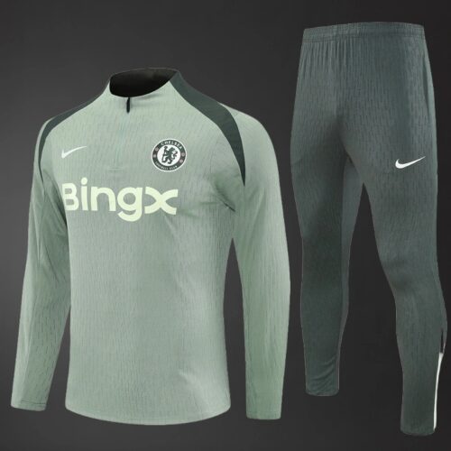 Chelsea 2025/26 Green Player Training Tracksuit – Adult & Kids Sizes