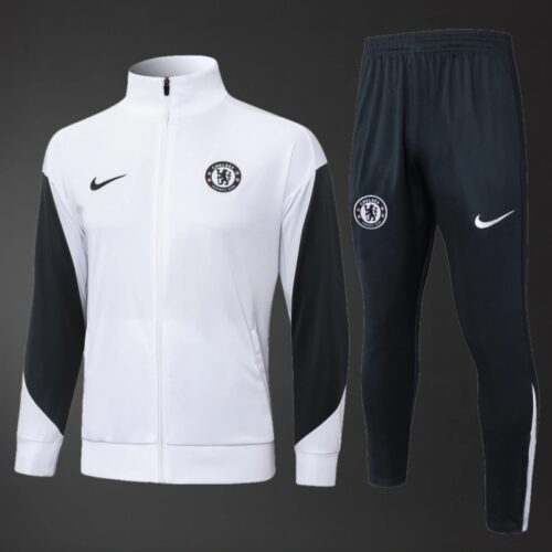 Chelsea 2025/26 White Training Tracksuit – Adult & Kids Sizes