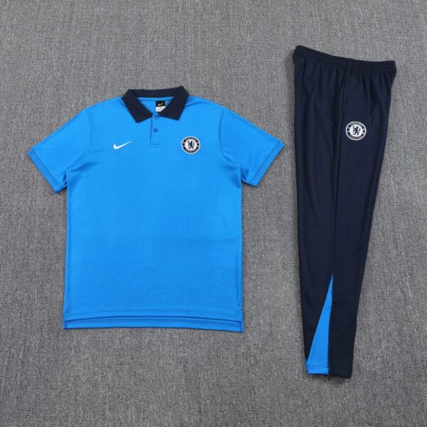 Chelsea 2025/26 Adult Polo Short Sleeve Tracksuit – Official Style Training Set
