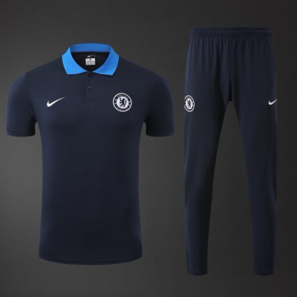 Chelsea 2025/26 Adult Polo Short Sleeve Tracksuit – Official Style Training Set