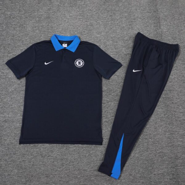 Chelsea 2025/26 Adult Polo Short Sleeve Tracksuit – Official Style Training Set