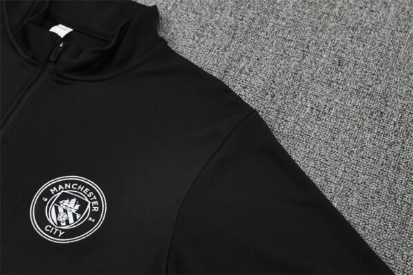 Manchester City 2025/26 Black Adult Training Tracksuit – Official Style Training Set