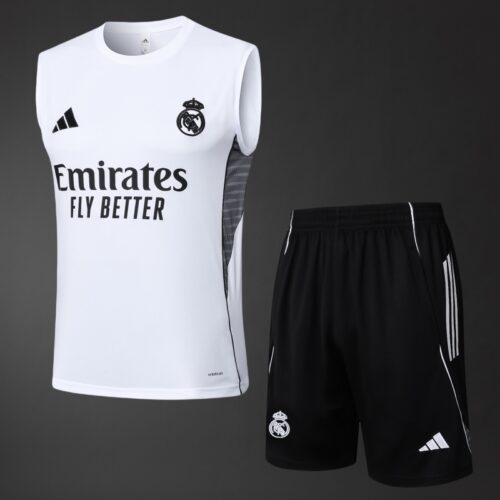 Real Madrid 2025/26 Training Vest Kit – White