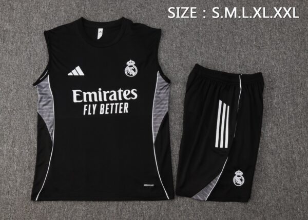 Real Madrid 2025/26 Training Vest Kit – Black