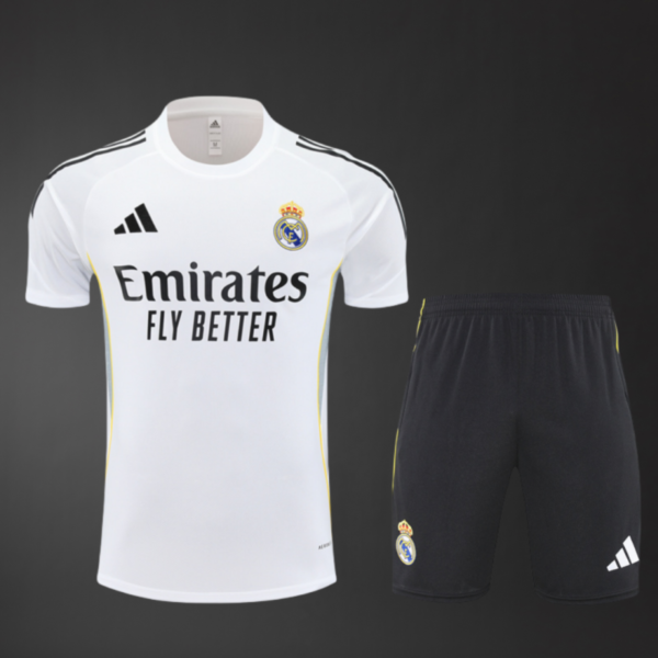 Real Madrid 2025/26 Short Sleeve Training Kit – Adult & Kids – Full Training Set