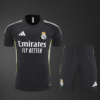 Real Madrid 2025/26 Short Sleeve Training Kit – Adult & Kids – Full Training Set Black