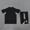 Real Madrid 2025/26 Short Sleeve Training Kit – Adult & Kids – Full Training Set Black