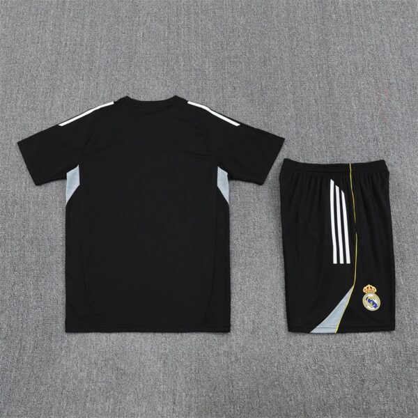 Real Madrid 2025/26 Short Sleeve Training Kit – Adult & Kids – Full Training Set Black