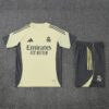 Real Madrid 2025/26 Short Sleeve Training Kit – Adult & Kids – Full Training Set Yellow