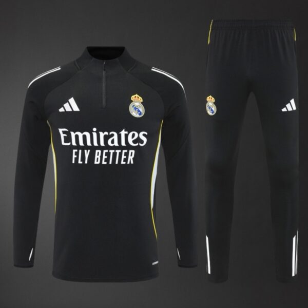 img_1969 Real Madrid 2025/26 Training Tracksuit Kit – Adult & Kids – Full Training Set Black