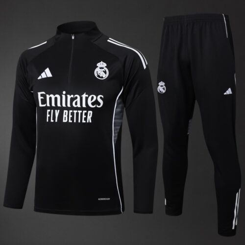 img_2019 Real Madrid 2025/26 Training Tracksuit Kit – Adult & Kids – Full Training Set Black