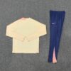 Barcelona 2025/26 Adult & Kids Training Tracksuit – Beige 1/4 Zip