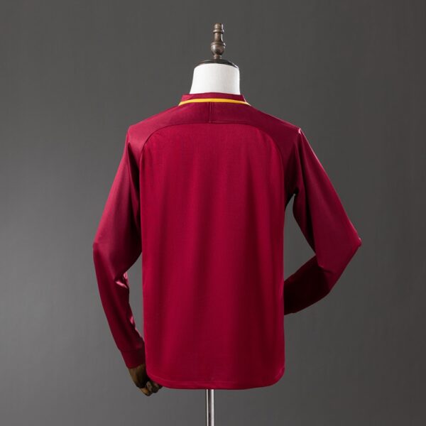 AS Roma 2017/18 Home Long Sleeve Retro Jersey – Classic Giallorossi Edition