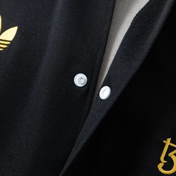 Manchester United White & Black Baseball Jacket – Classic Varsity Edition