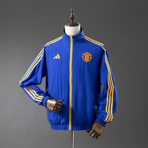 Manchester United 2025/26 Reversible Anthem Jacket  Blue – Dual Style Edition
