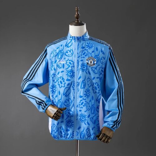 Manchester United 2025/26 Reversible Anthem Jacket  Blue – Dual Style Edition