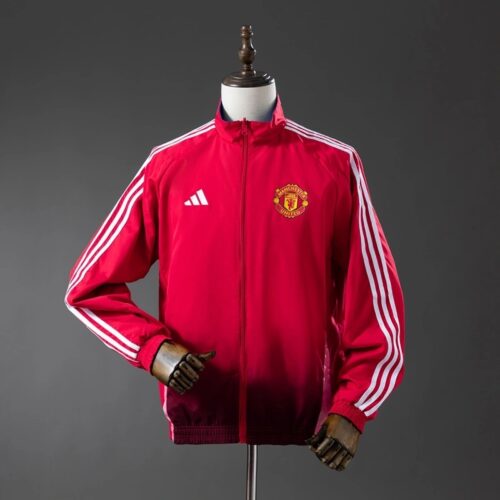 Manchester United 2025/26 Reversible Anthem Jacket Red/Black – Dual Style Edition
