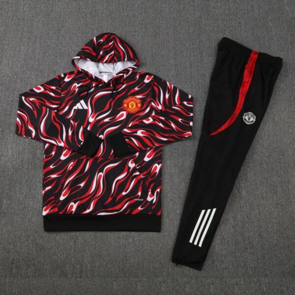 Manchester United 2025/26 Hooded Red Long Sleeve Tracksuit – Elite Training Edition
