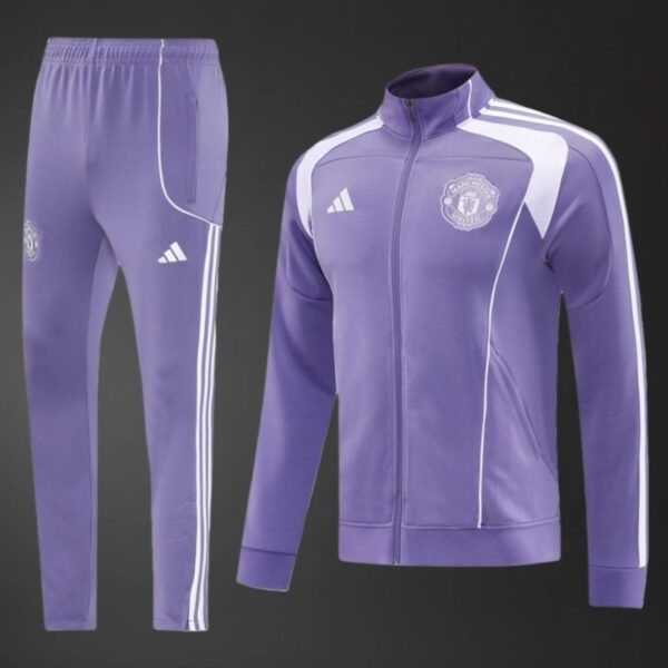 Manchester United 2025/26 Adult Purple Long Sleeve Tracksuit – Elite Training Edition