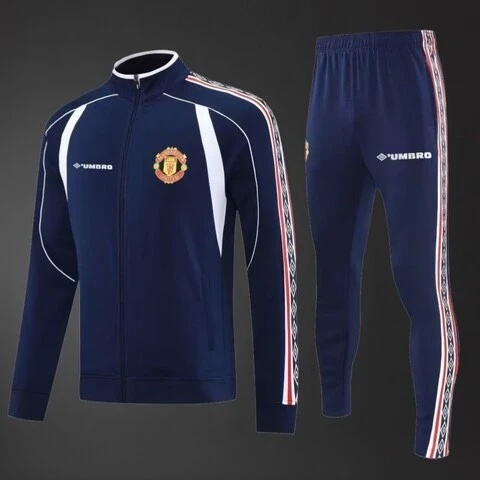 Manchester United 2025/26 Dark Blue Adult Long Sleeve Tracksuit – Elite Training Edition